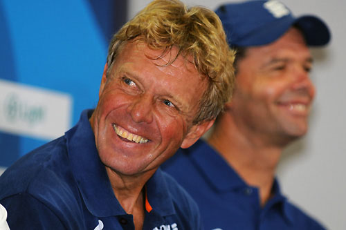 Ericsson 3 skipper Magnus Olsson at the Skippers' Press Conference before the start of Leg 6 of the Volvo Ocean Race 2008-09, from Rio de Janeiro to Boston. Photo copyright Dave Kneale / Volvo Ocean Race.