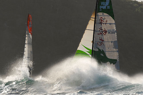 Green Dragon, skippered by Ian Walker (GBR) at the start of leg 6 of the Volvo Ocean Race, from Rio de Janeiro to Boston. Photo copyright Rick Tomlinson / Volvo Ocean Race.