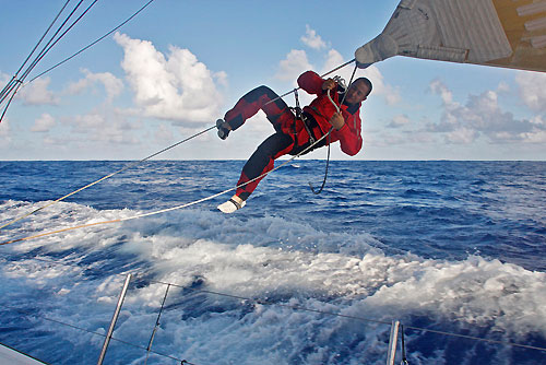 Andrew McLean onboard Green Dragon, on leg 6 of the Volvo Ocean Race, from Rio de Janeiro to Boston. Photo copyright Guo Chuan / Green Dragon Racing / Volvo Ocean Race.