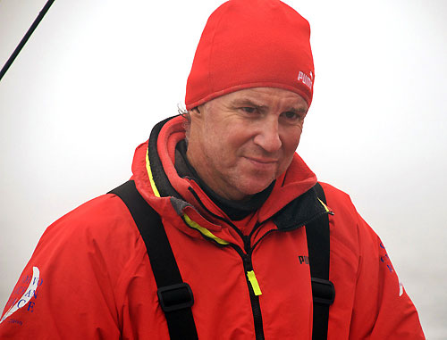 Skipper Ken Read emerges from the fog, onboard PUMA Ocean Racing, on leg 7 from Boston to Galway. Photo copyright Rick Deppe / PUMA Ocean Racing / Volvo Ocean Race.