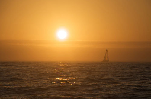 Telefonica Blue shot from onboard PUMA Ocean Racing, on leg 7 from Boston to Galway. Photo copyright Rick Deppe / PUMA Ocean Racing / Volvo Ocean Race.