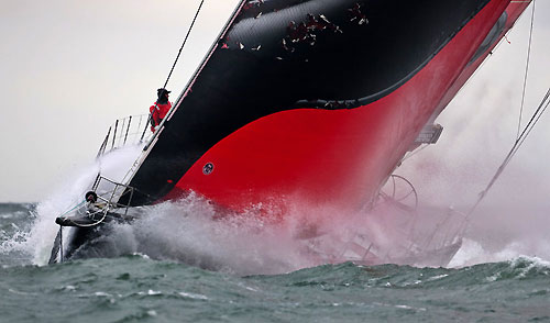 PUMA Ocean Racing, skippered by Ken Read (USA), in the Rotterdam Gate Race as the fleet passed by the Netherlands, during leg 8 of the Volvo Ocean Race, from Galway to Marstrand. Photo copyright Ronald Koelink / foto-nautiek.nl / Volvo Ocean Race.