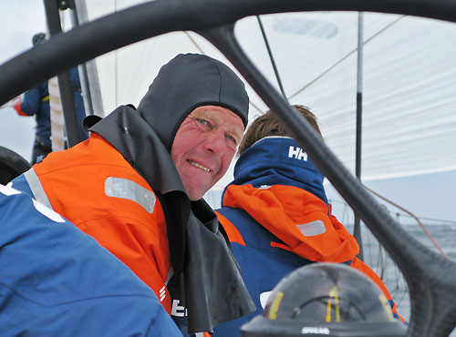 A tired Magnus Olsson, on leg 8 of the Volvo Ocean Race, from Galway to Marstrand. Photo copyright Gustav Morin / Ericsson 3 / Volvo Ocean Race.