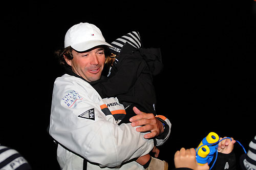 Delta Lloyd, skippered by Roberto Bermudez (ESP) finish sixth on leg 9 from Marstrand to Sandhamn. Photo copyright Dave Kneale / Volvo Ocean Race.