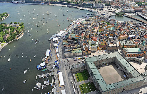 The City Sprint from Sandhamn, the finish line of leg 9, to the city of Stockholm. Photo copyright Rick Tomlinson / Volvo Ocean Race.