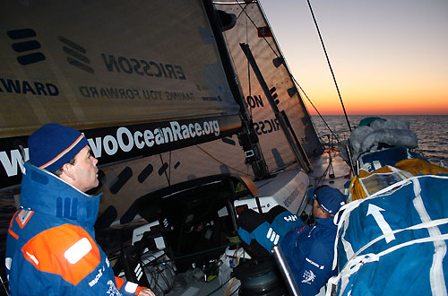 Onboard Ericsson 4 on leg 10 from Stockholm to St Petersburg. Photo copyright Guy Salter / Ericsson 4 / Volvo Ocean Race.