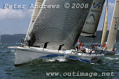 Steven David's Reichel Pugh Wild Joe after a great start in the Pittwater to Pittwater Ocean Race 2008.