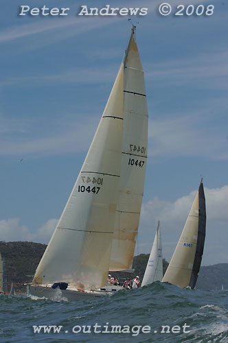 Bill Ebsary's Beneteau 44.7 Le Billet after the start of the Pittwater to Pittwater Ocean Race 2008. Photo copyright Peter Andrews.