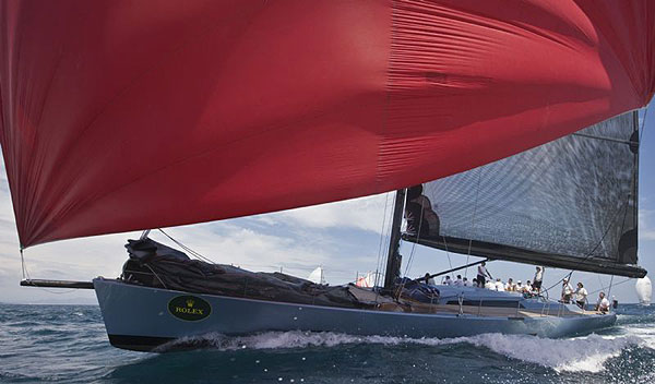 Wrigley Nick's K2Wind sailing downwind off St Tropez in the second race during the Giraglia Rolex Cup 2008.