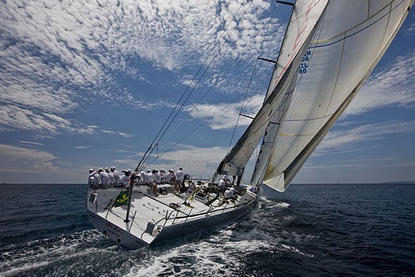 Neville Crichton's Alfa Romeo off St Tropez on the second day of the Giraglia Rolex Cup 2008.