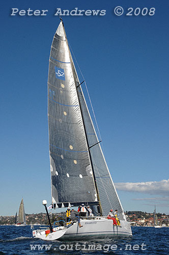 Syd Fischer's TP52 Ragamuffin ahead of the start of the 2008 Sydney to Gold Coast Yacht Race.