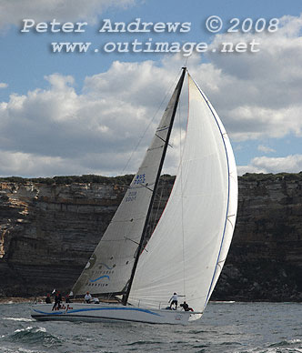 Stephen David's Reichel Pugh 60 Wild Joe under North Head after the start of the 2008 Sydney to Gold Coast Yacht Race.