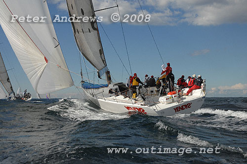 Geoff Ross' Reichel Pugh 55 Yendys making its way north after the start of the 2008 Sydney to Gold Coast Yacht Race.