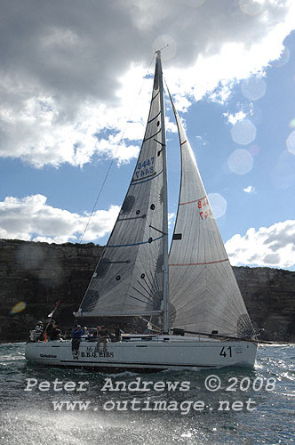 David Beak's Beneteau First 44.7 Mr Beaks Ribs outside the heads after the start of the 2008 Sydney to Gold Coast Yacht Race.