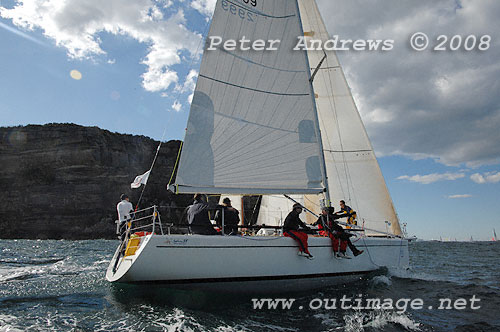 Andrew Lygo's Sydney 38 Obsession, outside the heads after the start of the 2008 Sydney to Gold Coast Yacht Race.