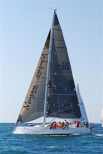 Rick Morgan's Custom MBD 40 Dream Lover, out on Moreton Bay after the start of the Brisbane to Keppel Tropical Yacht Race. Photo copyright Suellen Hurling.
