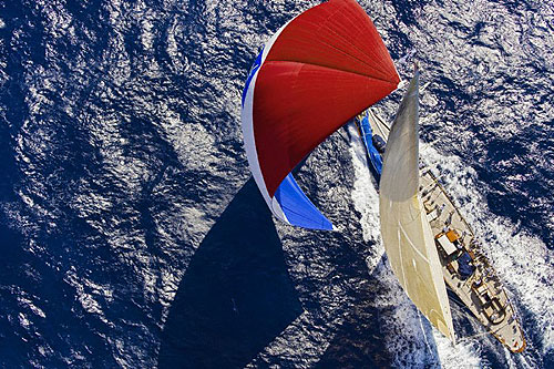 Tarbat Investment Ltd's Velsheda, 3rd in Race 1 in Cruising Division, during the Maxi Yacht Rolex Cup 2008. Copyright Rolex and Kurt Arrigo.