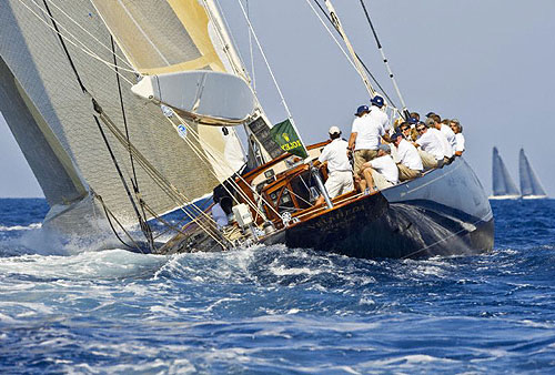 Tarbat Investment Ltd's Velsheda, racing in Cruising Division in the Maxi Yacht Rolex Cup 2008. Copyright Rolex and Kurt Arrigo.