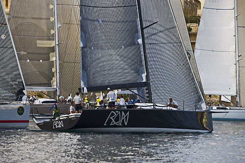 Niklas Zennstrom's TP52 RAN (GBR), at the start of the Rolex Middle Sea Race 2008 in Valletta, Malta. Photo copyright ROLEX and Kurt Arrigo.