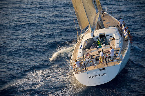 Jeff Hanlon's Farr 100 Rapture at sea during the Rolex Middle Sea Race 2008. Photo copyright ROLEX and Kurt Arrigo.