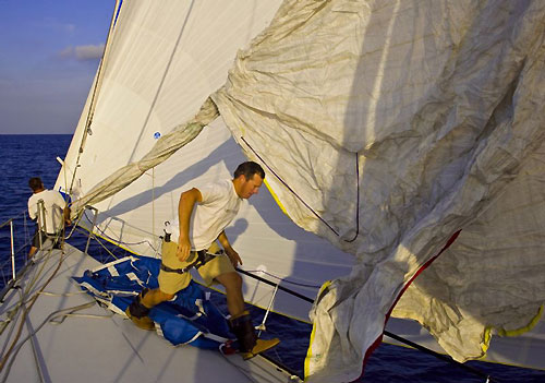 Onboard Jim Swartz's STP65 Moneypenny during the Rolex Middle Sea Race 2008. Photo copyright ROLEX and Daniel Forster.