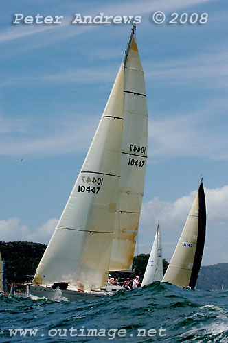 Bill Ebsary's Beneteau 44.7 Le Billet at the start of the Pittwater to Pittwater Ocean Race earlier this year. Photo Copyright Peter Andrews.