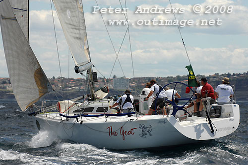 Claton, Gordon and Foye's Sydney 38 The SubZero Goat, one of the contenders in the Rolex Sydney Hobart 2008. Photo copyright Peter Andrews.