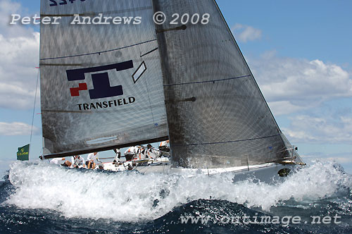 Guido Belgiorno Nettis's Farr 40 Transfusion working up to the windward mark during Day 3 of the Rolex Trophy One Design Series, Sydney Australia. Photo copyright Peter Andrews.