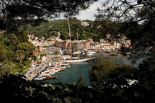 Portofino Marina from its surrounding hills. Photo copyright Rolex / Carlo Borlenghi.