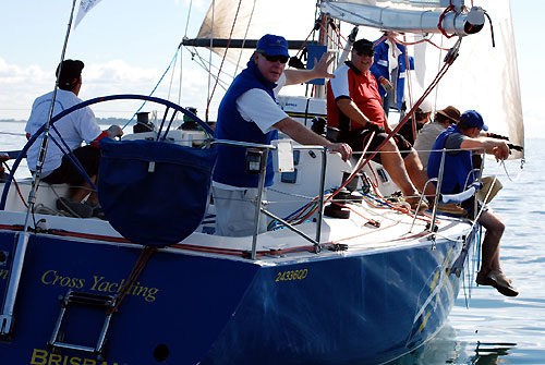 Onboard Michael Job's Sydney BH41 Southern Cross Yachting, after the start of the Club Marine Brisbane to Keppel Tropical Yacht Race 2009. Photo copyright Suellen Hurling.