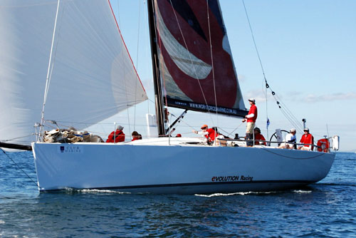 Ray Roberts’ Evolution Sails, just after the start of the Club Marine Brisbane to Keppel Tropical Yacht Race 2009. Photo copyright Suellen Hurling.