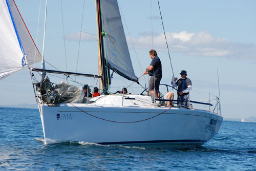 Peter Sherwood's Farr 40 Bribie Star after the start of the Club Marine Brisbane to Keppel Tropical Yacht Race 2009. Photo copyright Suellen Hurling.