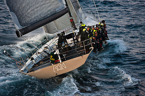 Niklas Zennström's 21.9 metre JV 72 Rán 2 (GBR), heading to towards Fastnet Rock, during the Rolex Fastnet Race 2009.Photo copyright Rolex - Carlo Borlenghi.