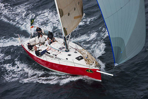 Yves Grosjean's J 133 and IRC 0 class winner, Jivaro, approaching Scilly Island during the Rolex Fastnet Race 2009. Photo copyright Rolex - Carlo Borlenghi.