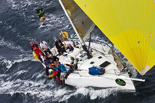 Neil Martin's J 133 Jammy Dodger, approaching Scilly Island during the Rolex Fastnet Race 2009. Photo copyright Rolex - Carlo Borlenghi.