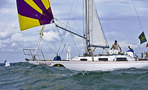 Hobart to Cowes, Cowes to Hobart and back to Cowes. This little yacht just keeps on circling the Earth!, Alex Whitworth's Brolga 33, Berrimilla II, sailing double-handed with Peter Corzier, during Rolex Fastnet Race 2009. Photo copyright Rolex - Kurt Arrigo.