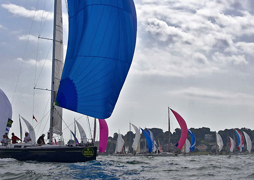 The start of the IRC Division in the Rolex Fastnet Race 2009. Photo copyright Rolex - Kurt Arrigo.