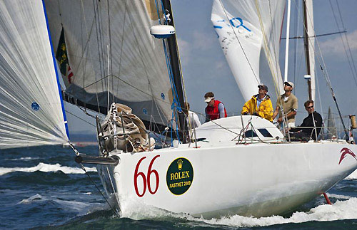 Denis Lazat's Class 40 Jumpa Lagi, during the Rolex Fastnet Race 2009. Photo copyright Rolex - Kurt Arrigo.