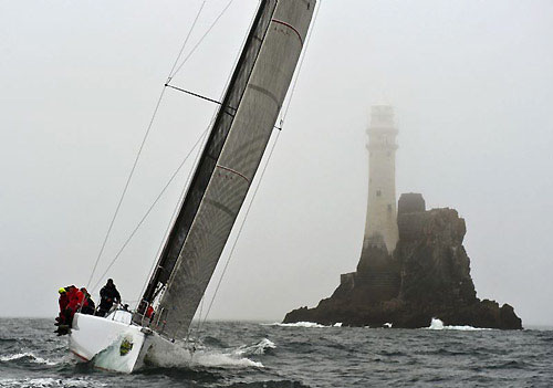 Nigel Passmore's TP 52 Apollo after rounding Fastnet Rock, during the Rolex Fastnet Race 2009. Photo copyright Rolex - Kurt Arrigo.