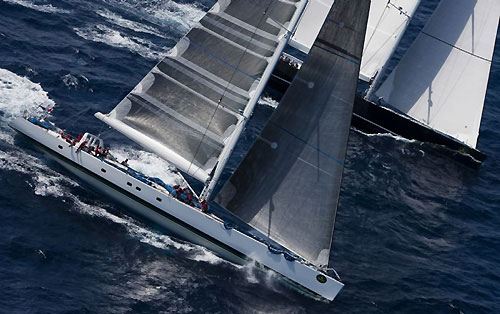 Hasso Plattne's Baltic 147 Visione with Bouwe Bekking as tactician, during the Maxi Yacht Rolex up 2009. Photo copyright Rolex - Carlo Borlenghi.