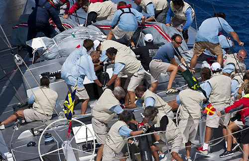 Onboard Filippo Faruffini’s Roma-Aniene, winner of the Racing / Cruising class in the Maxi Yacht Rolex Cup 2009. Photo copyright Rolex - Carlo Borlenghi.