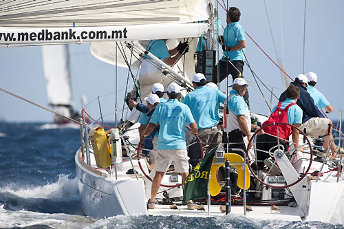 Arthur Podesta's Beneteau First 45 Elusive 2 Medbank, during the 15 nautical-mile warm-up race, ahead of the 30th Rolex Middle Sea Race. Photo copyright Rolex / Kurt Arrigo.