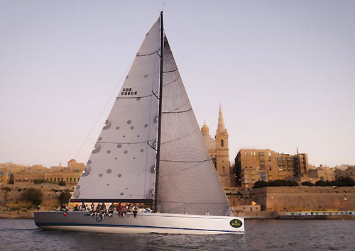 Andres Soriano's Alegre approaching the finish line in Marsamxett Harbour, during the Rolex Middle Sea Race 2009. Photo copyright Rolex / Alan Carville.