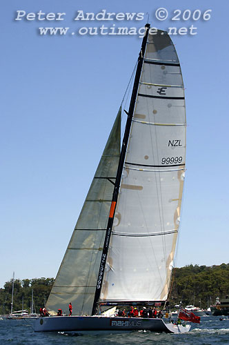 Sean Langman's chartered Elliott 30m maxi LOYAL when
                      it was Maximus, ahead of the start of the 2006 Rolex Sydney to Hobart Yacht Race. Photo copyright Peter Andrews, Outimage.