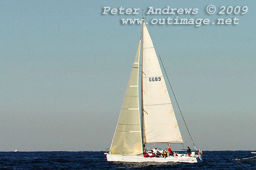 Greg Zyner‘s Radford 12m Copernicus off Sydney Heads, after the start of the Audi Sydney Gold Coast Yacht Race 2009. Photo copyright Peter Andrews, Outimage.