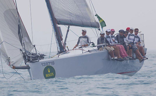 Joachim Isler and Andrew Taylor's Mills 41 Ambush, after the start of the Rolex China Sea Race 2010. Photo copyright Daniel Forster, Rolex.