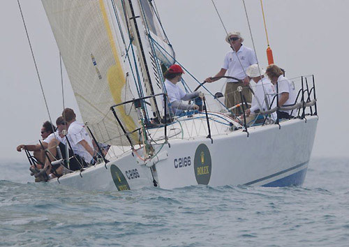 Fred Kinmonthand Nick Burns' Mills 51 Custom EFG Mandrake, after the start of the Rolex China Sea Race 2010. Photo copyright Daniel Forster, Rolex.