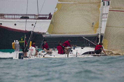 Anthony Root's Archambault A40RC Red Kite II, after the start of the of the Rolex China Sea Race 2010. Photo copyright Daniel Forster, Rolex.