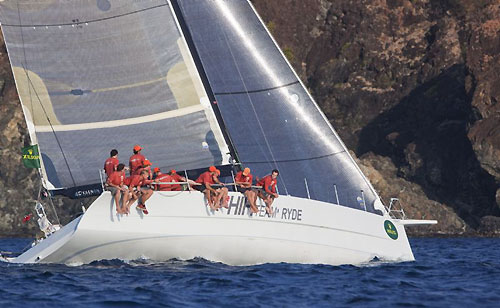 Neil Pryde's Welbourne 52 Custom Hi Fi, arrives in Subic Bay, Philippines, to take Line Honours in the Rolex China Sea Race 2010. Photo copyright Daniel Forster, Rolex.