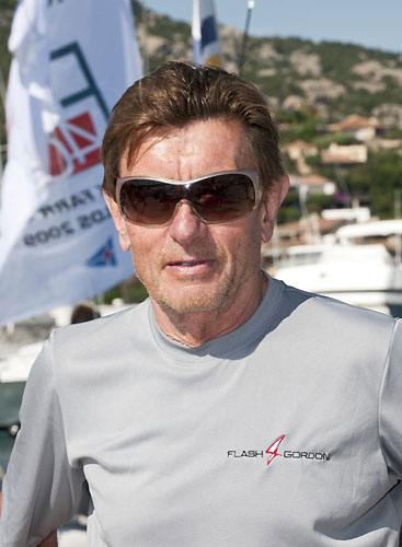 Owner helmsman of Flash Gordon, Helmut Jahn during the 2009 Farr 40 World Championships 2009 at Porto Cervo, Sardinia. Photo copyright Kurt Arrigo, Rolex.